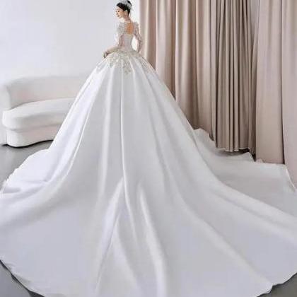 V-Neck Satin Gown with Pleated Off-Shoulder Detail Lilac main image 0