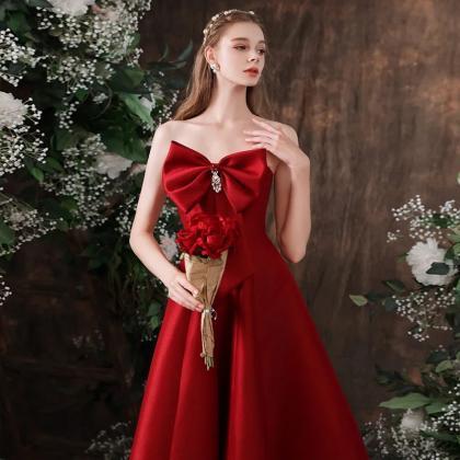 Rosie Bow Puff Sleeve Scalloped Dress main image 1