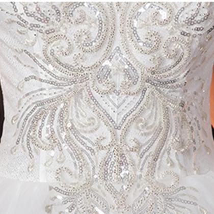 Luxury Off-Shoulder Wedding Dress - Handmade Lace Ball Gown | Femstylo