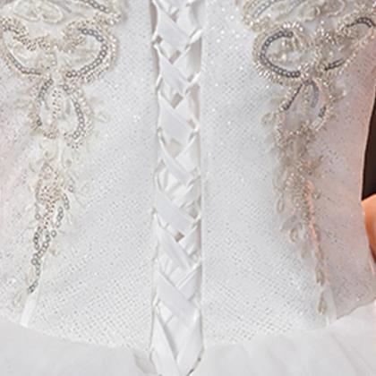 Luxury Off-Shoulder Wedding Dress - Handmade Lace Ball Gown | Femstylo main image 1