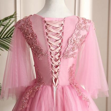 Elle Lace Gown Dusty Pink