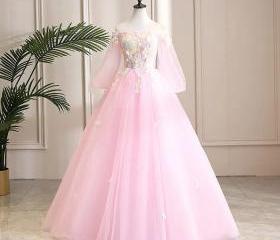 Aurora Wrap Ballgown - Petal Pink