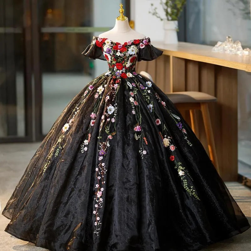 black embroidered formal dress Mac Duggal 11327 main image 0