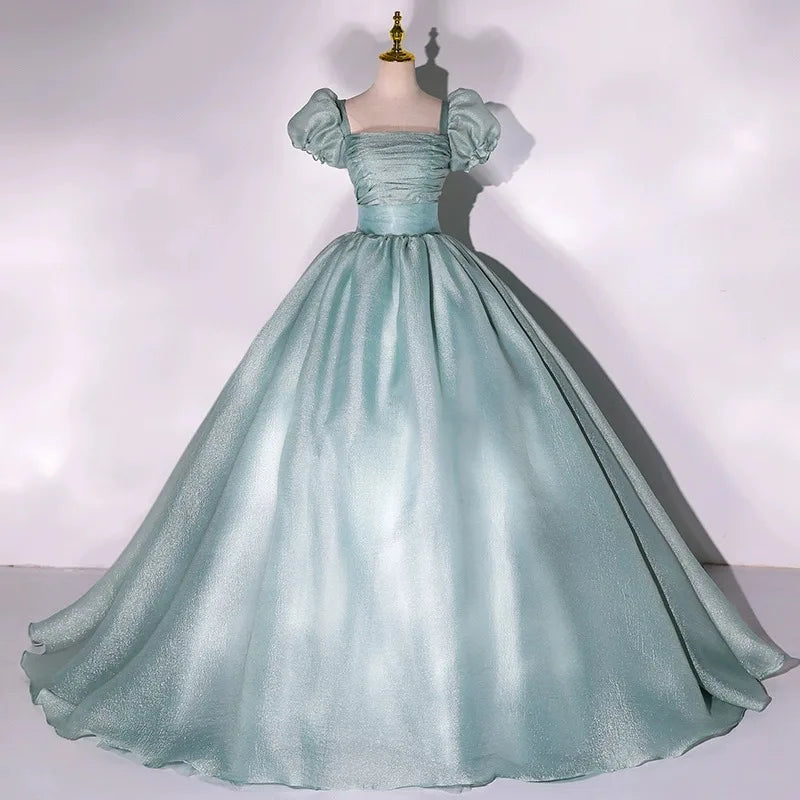 Elegant Off-shoulder Satin Ball Gown For Special Occasions