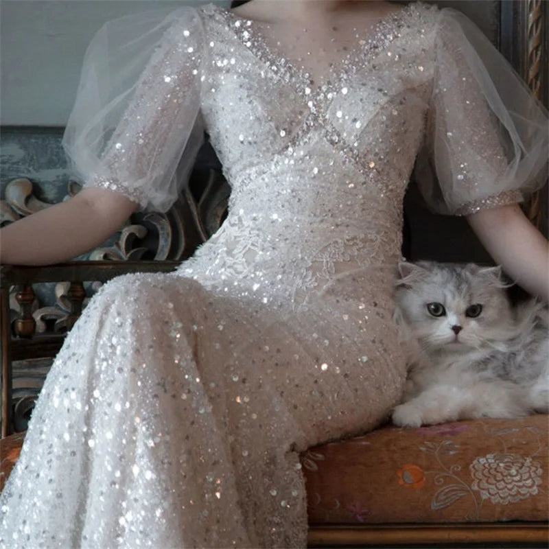 Elegant Sequined Evening Gown