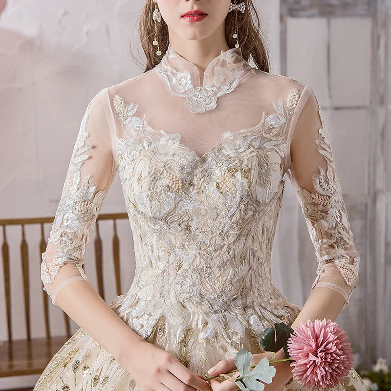 Designer Kaftan Embroidered Ball Gown