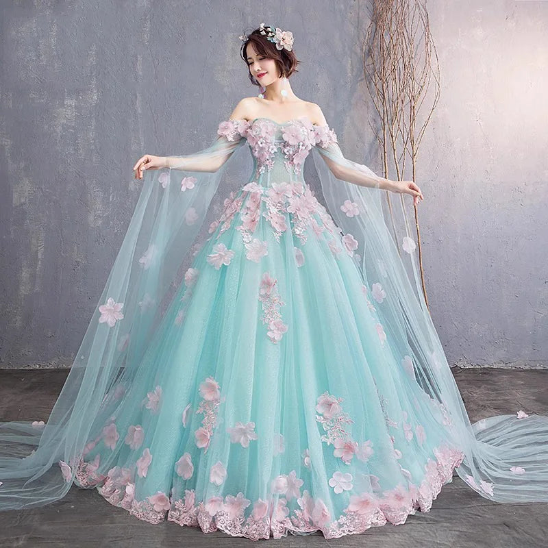 aqua blue bridal dress Aquamarine Wedding Dress Audrey US 2