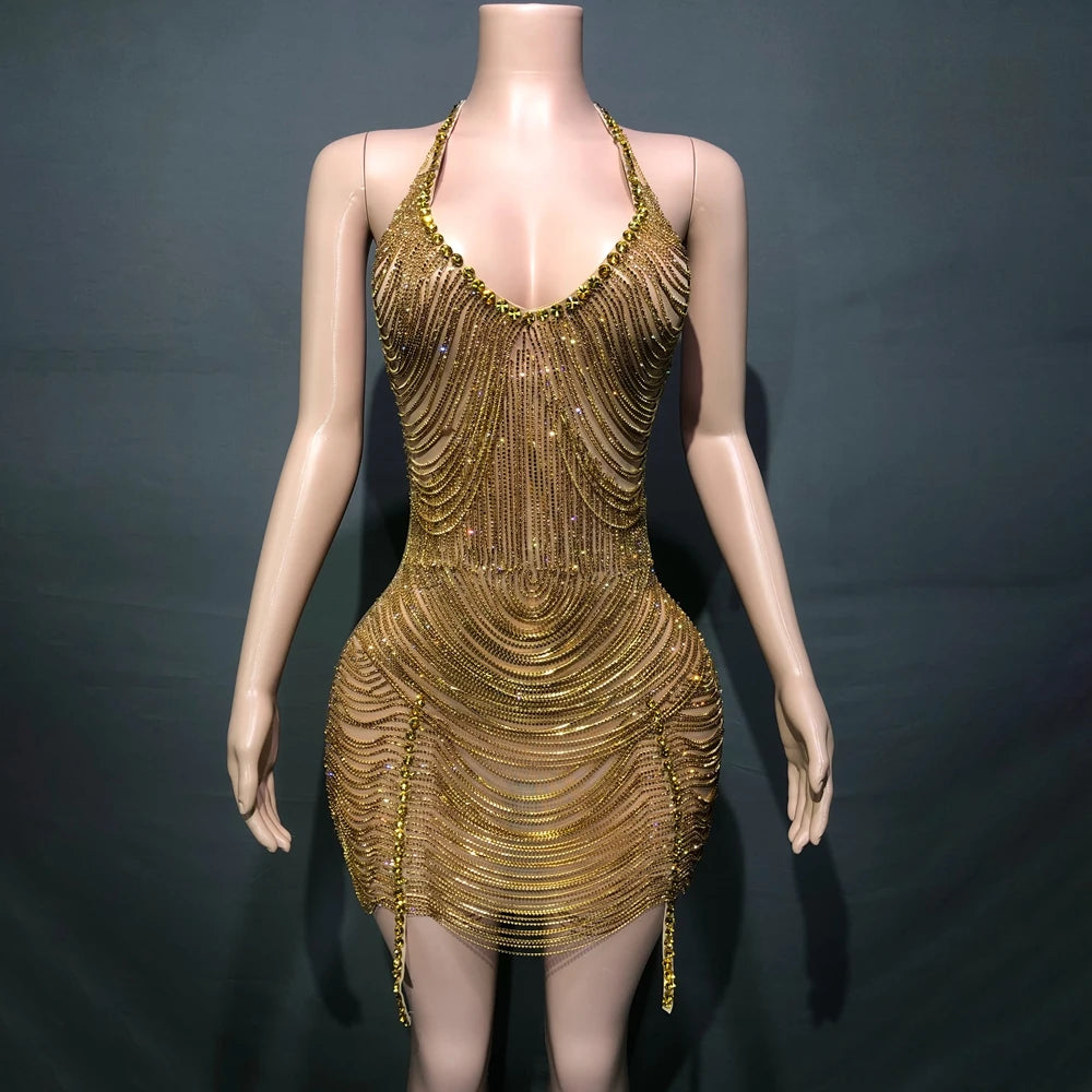 open lace back dress Elegant Strapless Floral Sequin Party Mini Dress with Floral Floral Applique Green / M