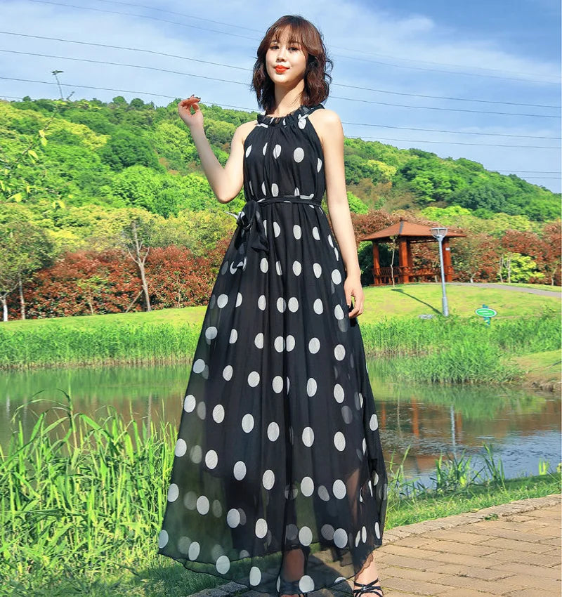 Women's Beach Dress with Floral Pattern main image 0