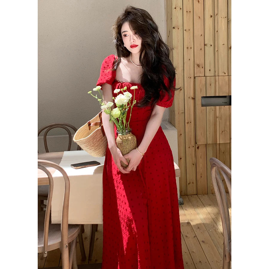 Prom red womens summer cocktail dress 5048