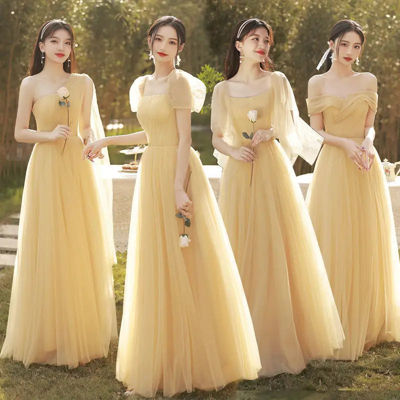 dress made out of gold Simple green tulle bridesmaid dress, green tulle formal dress – toptby main image 0