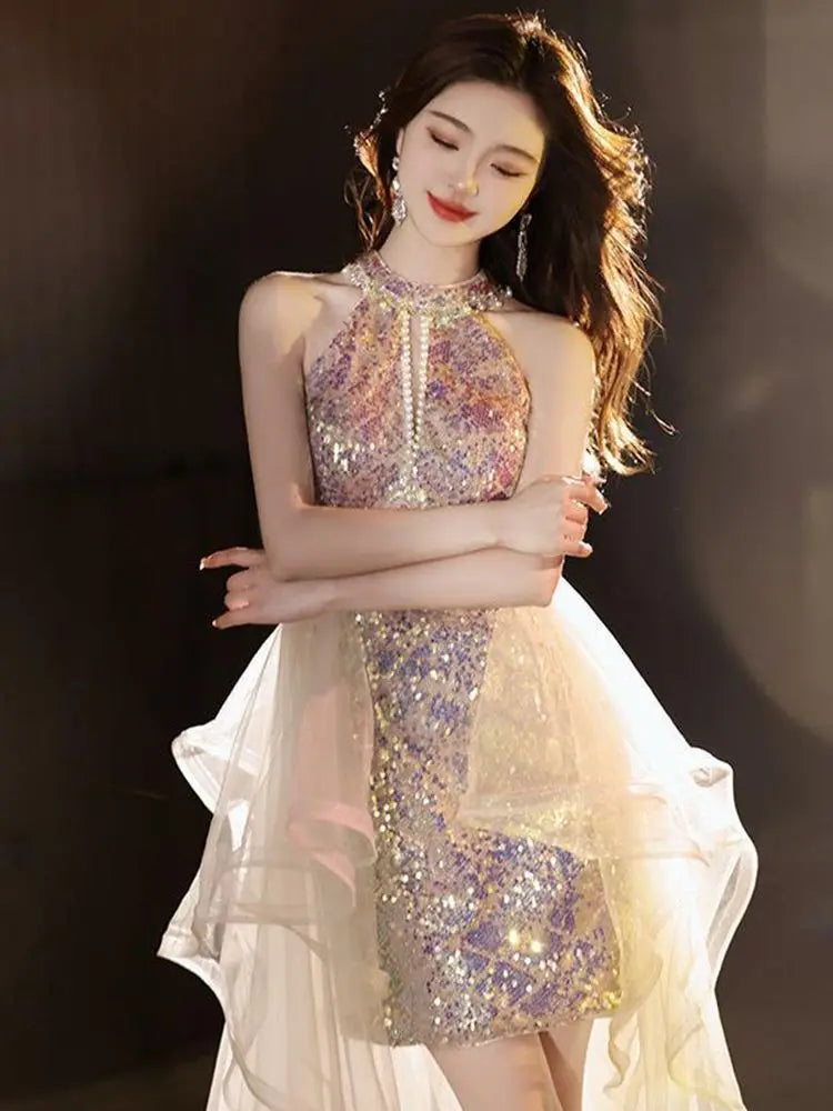 Shining Sequin High Low Shining Sequin High Low