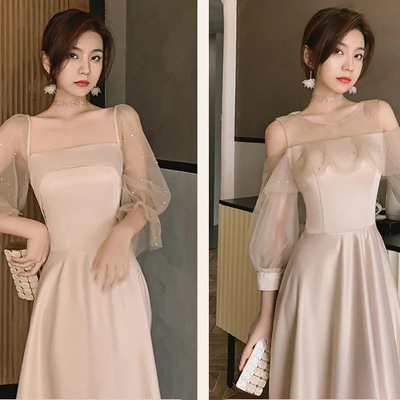 cunard gala evening dress code Elegant Fitted Long Sleeves Evening Gown lace Appliqued Navy Prom Dres –  Siaoryne main image 0