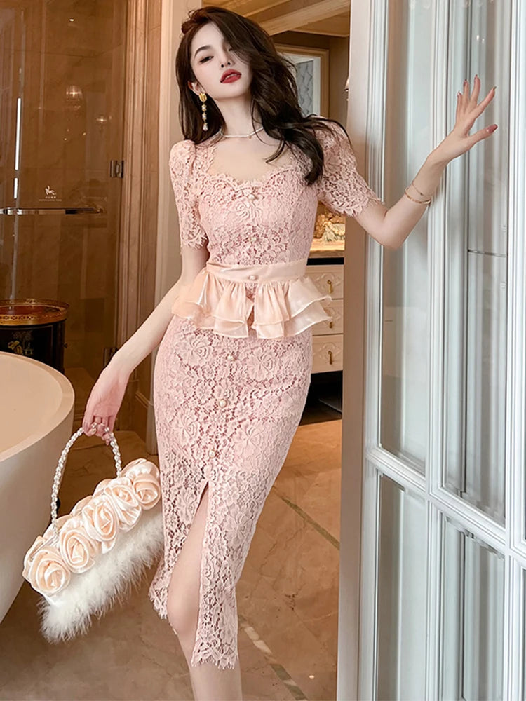 Lace peplum clearance