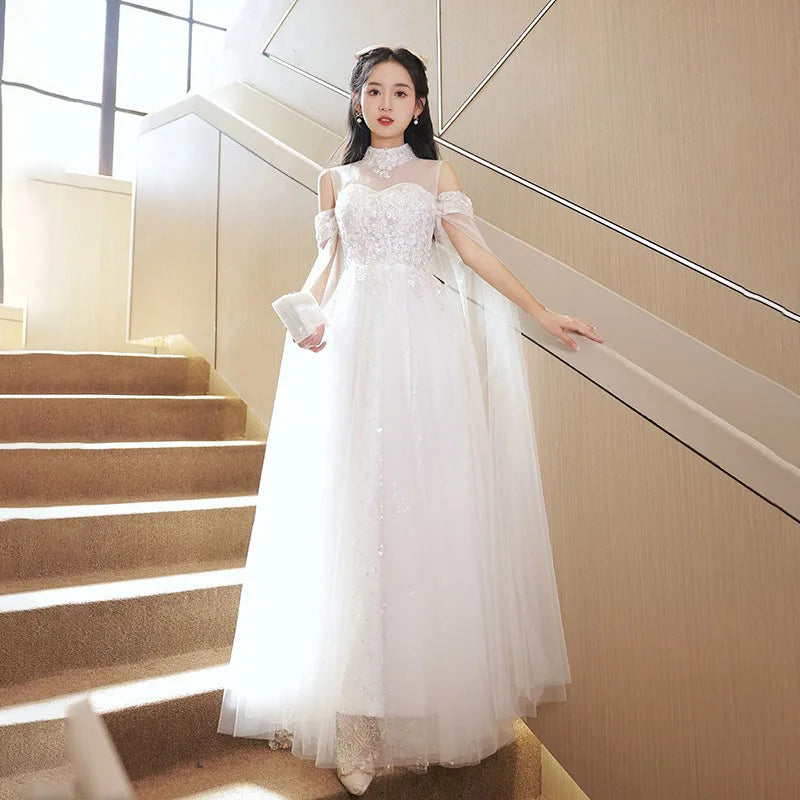Madeline Luxury White Off-Shoulder Evening Dress main image 1