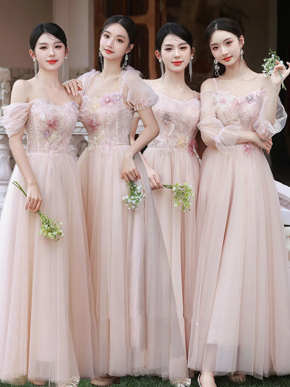 princess polly baby blue dress Blushing Pink Bridesmaid Dresses main image 1
