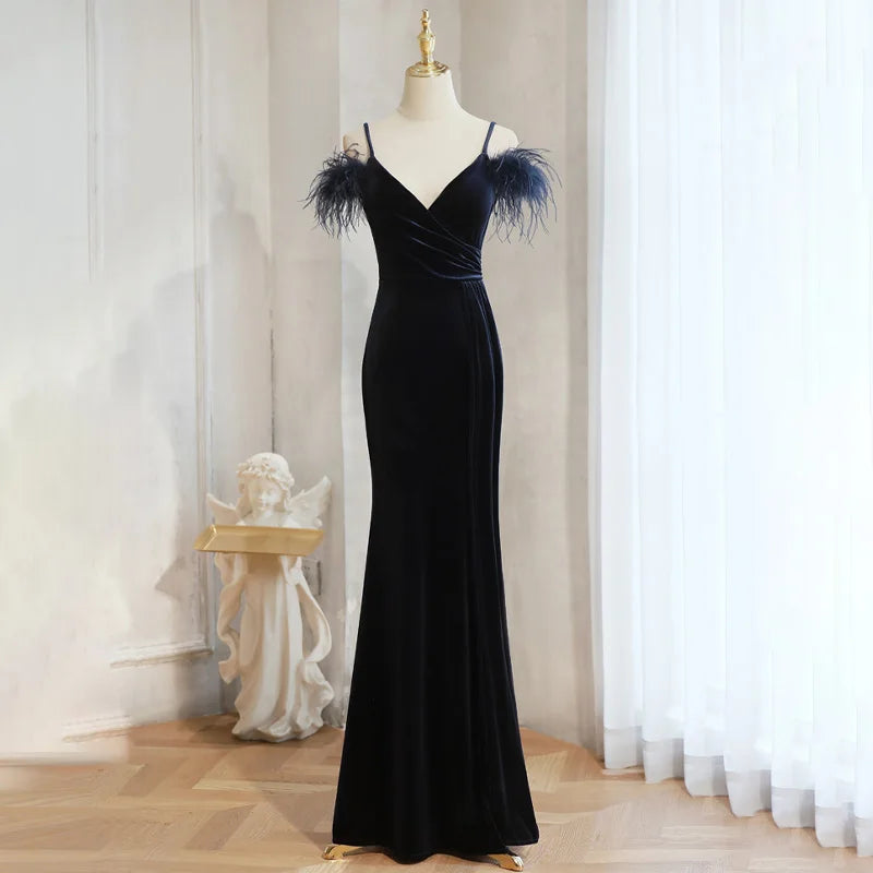 princess polly baby blue dress Blondie Nites Valerie Sheer Long Sleeve Floor Length Velvet Dress
