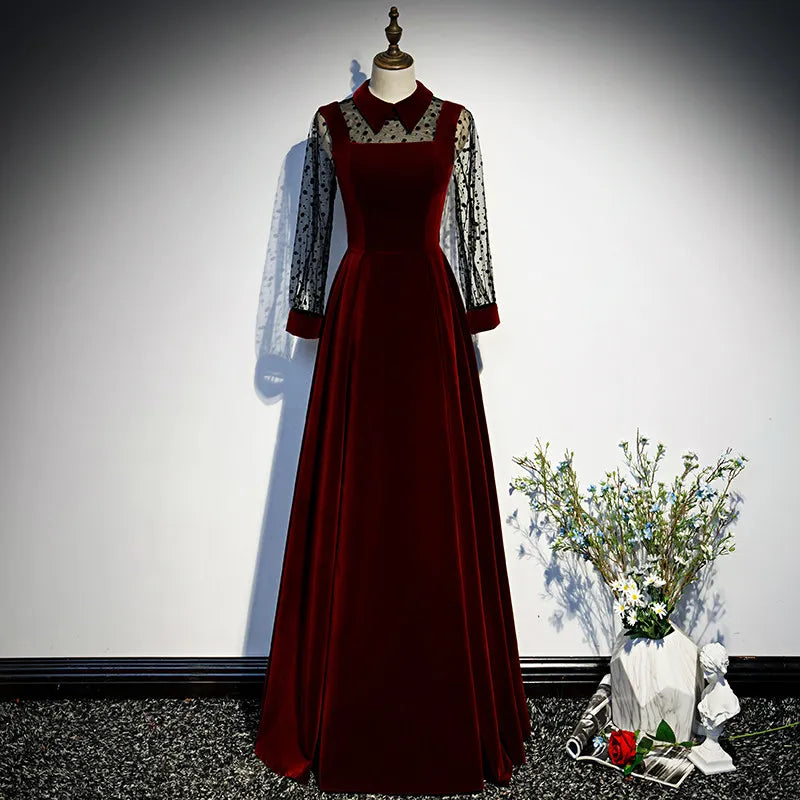 chinese dress ladies Christina Lace-Up Back Velvet Dress
