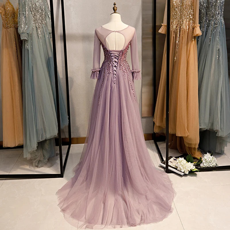 Vogsion  Moonlit Lavender Petal Gown
