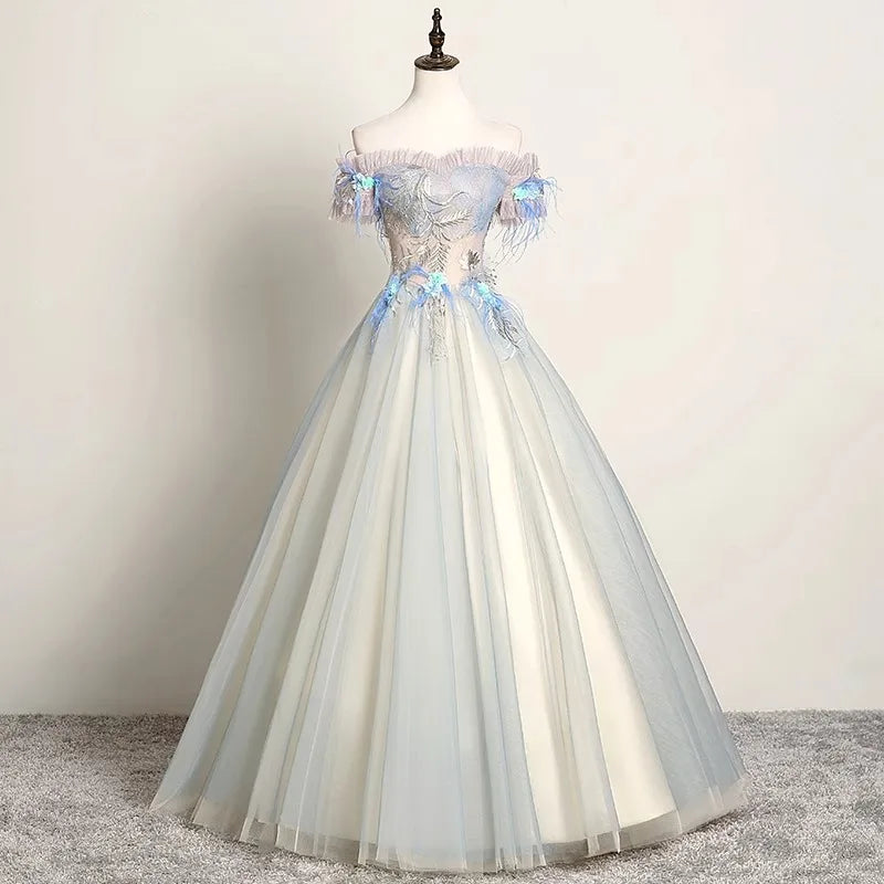 Elegant Off-shoulder Tulle Ball Gown Dress E on Luulla Elegant Off-shoulder Tulle Ball Gown Dress E on Luulla
