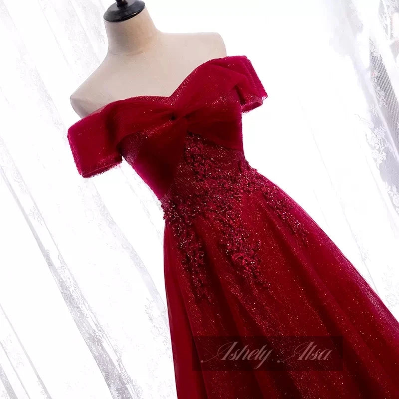Red Stripe collar Gown main image 1