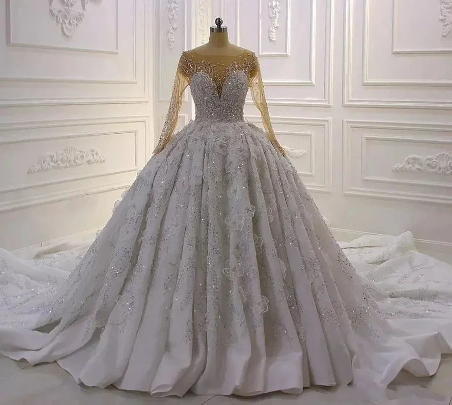 swarovski crystal beaded wedding dress C2023-SC602 main image 1
