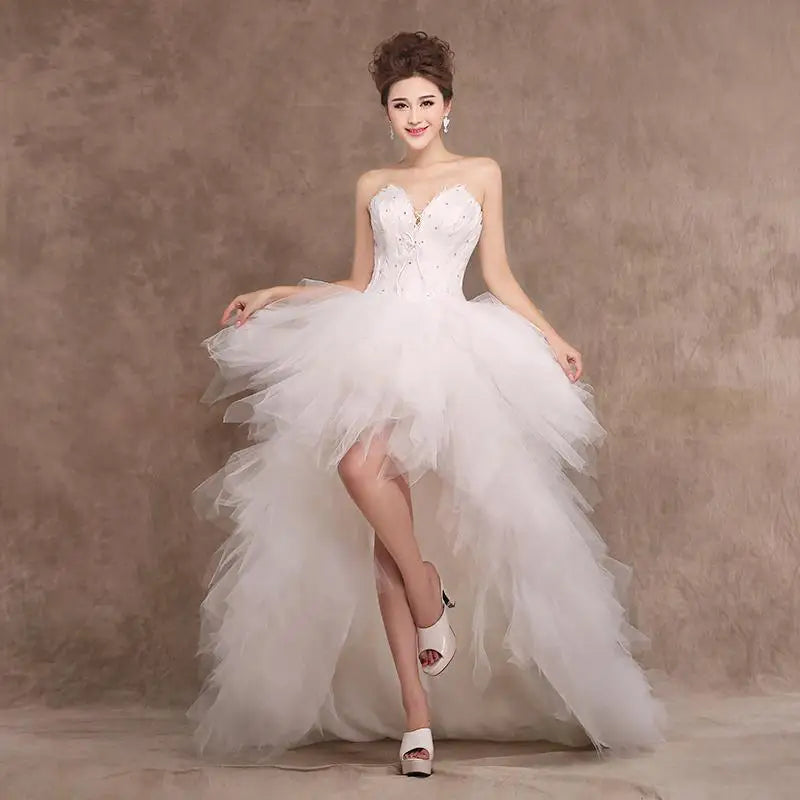 Gryffon Strapless Lace Up Wedding Gown With Train main image 1