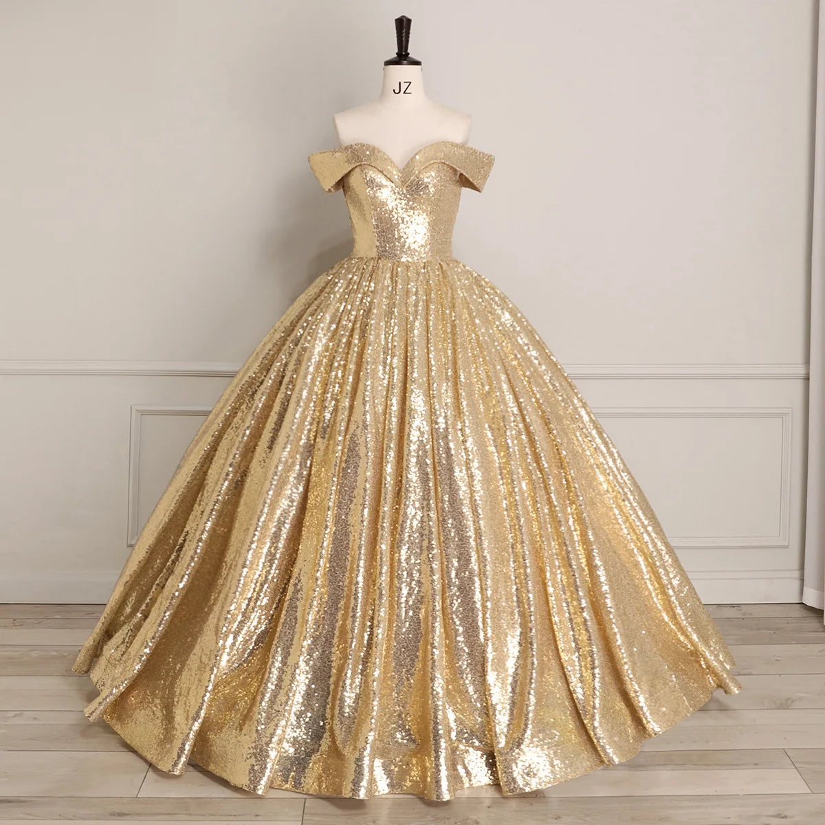 slim fit dress slacks Fitted Off Shoulder Sequin Gown by Ladivine CD0203 – ABC Fashion