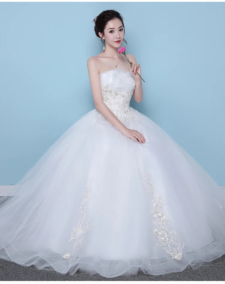 Customized Vintage Wedding Dress Lace Up Ball Gowns Luxury Lace Wedding Dresses Plus Size Vestido de Novia