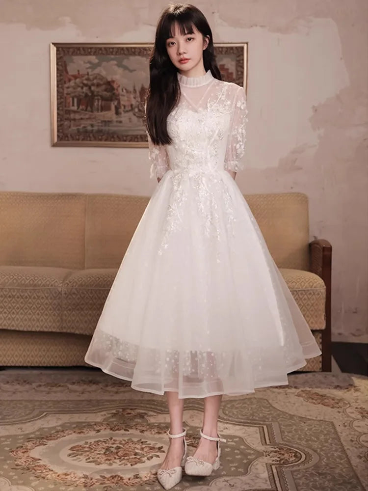 vintage lace a line wedding dresses Vintage Style Full A-Line Wedding Dress main image 0