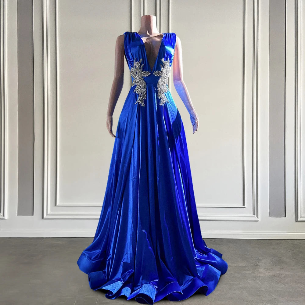 royal blue silver dress A REGAL DRESS FIT FOR A QUEEN * Royal blue & silver accent dress with  detachable sleeves  #fyp#fyp #viralreelschallenge #explore  #explorepage #regal #royal #blue #silver #quince #quinceaera