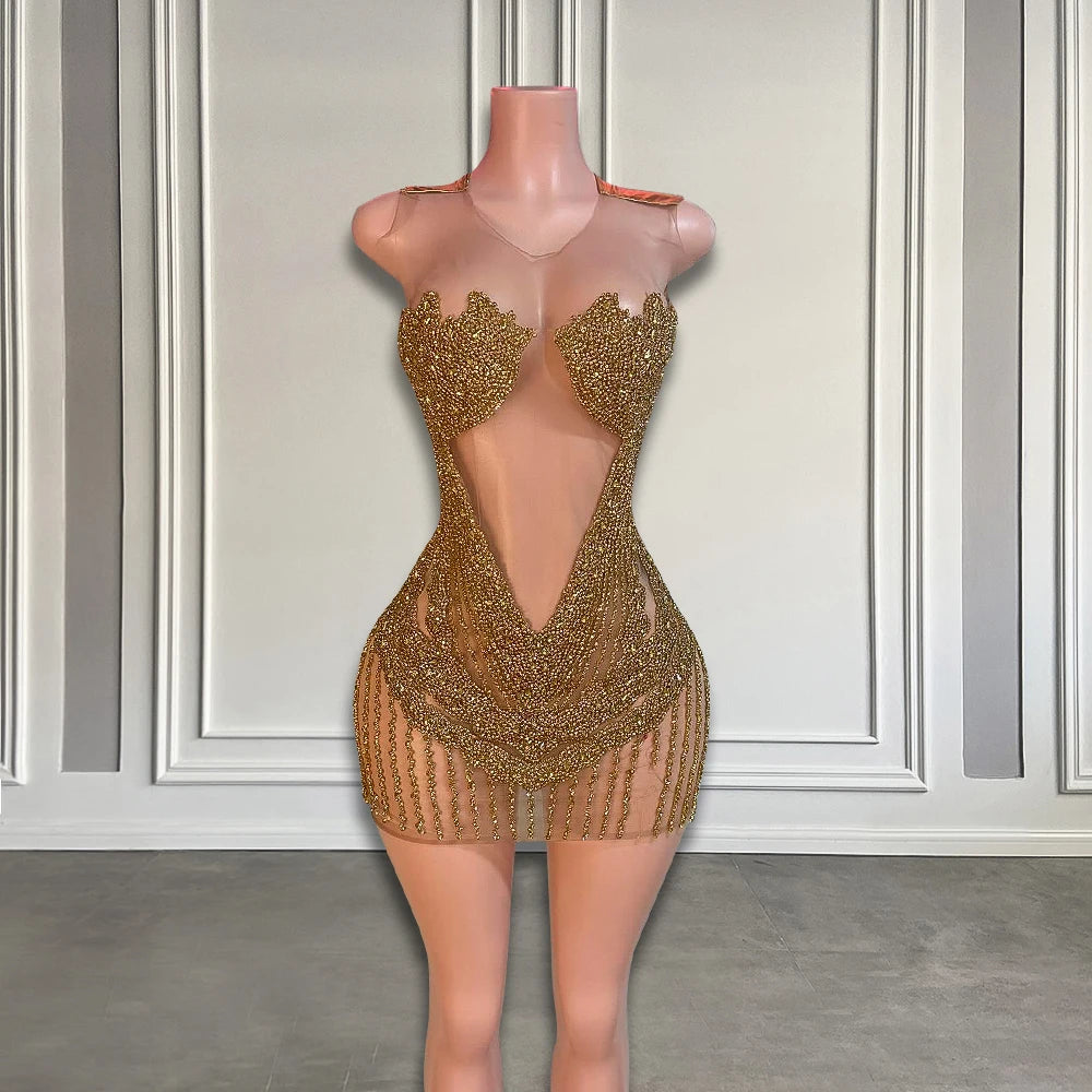 blue dress for baby girl Ruched Mesh Bodycon Dress main image 1