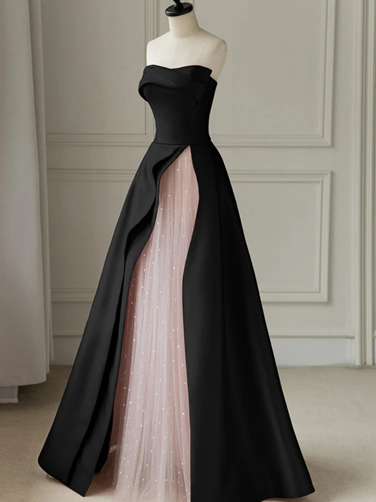 sleek black evening dress Elegant Black Evening Dress