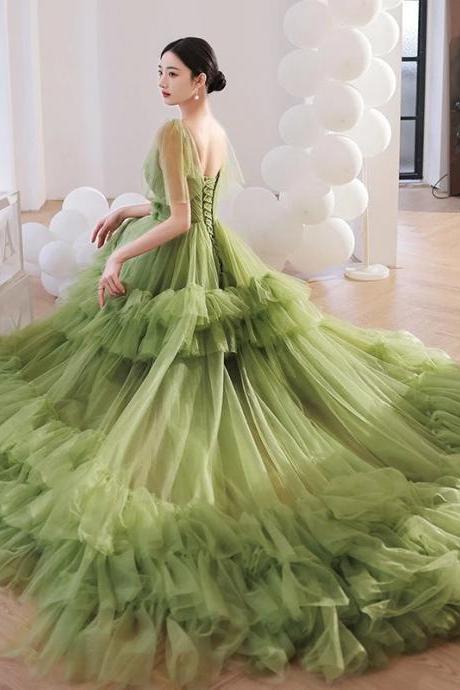 Elegant Off-shoulder Tulle Ball Gown Evening Dress