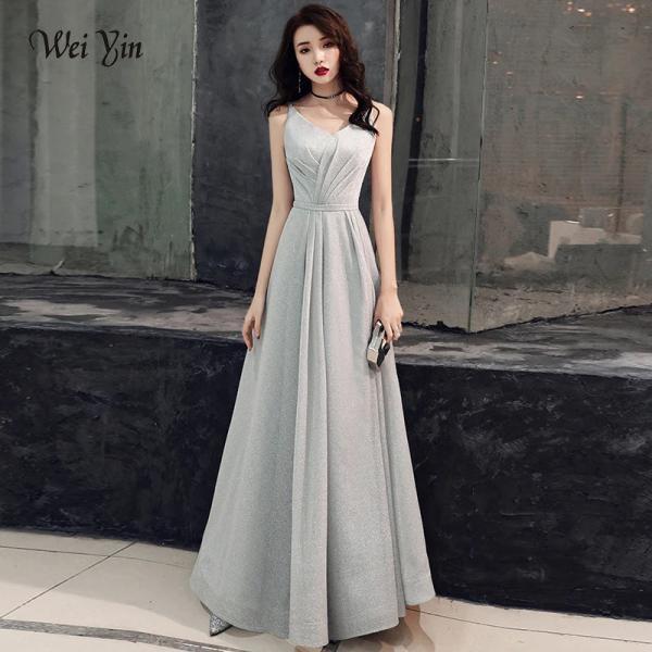 Sleeveless Sweetheart Evening Dress - Silver Design
