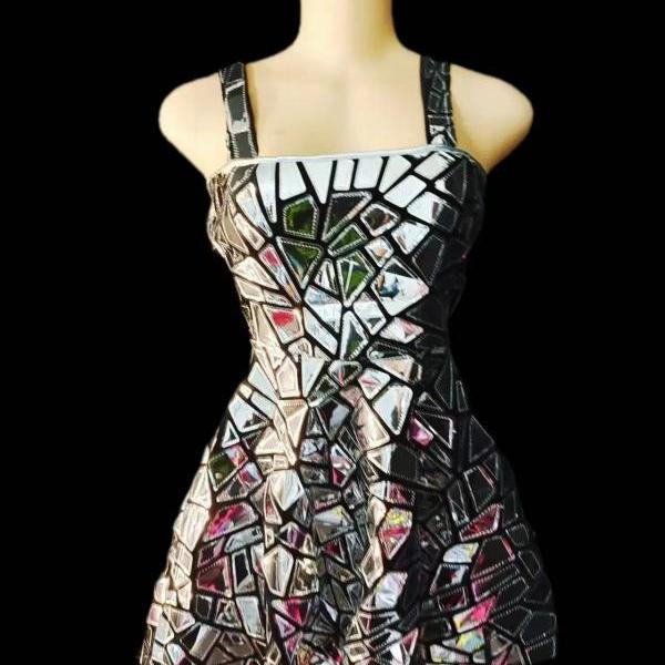 white christmas dresses Ashley Lauren 4673 - Long Sleeve Mirror Embellished Cocktail Dress 2 / Pink main image 0