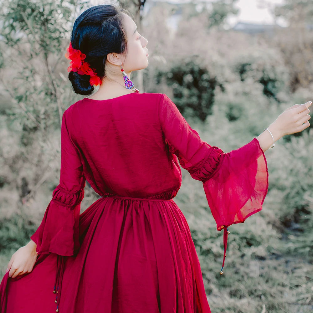 Large Dress New Bohemian Print Slim Short Sleeve Dress main image 0
