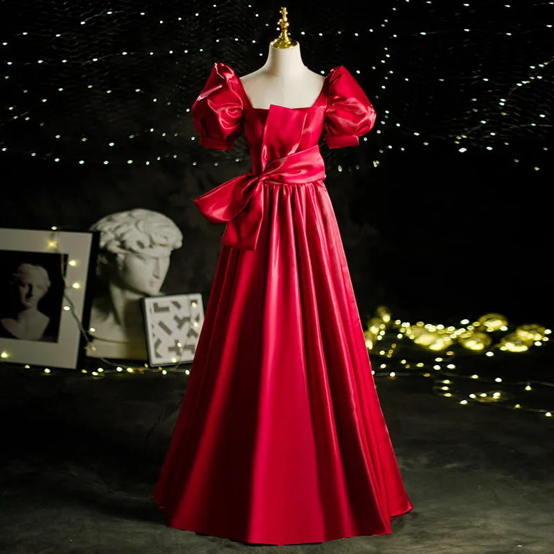 Red Satin Dress Contemporary Costume/Base main image 1