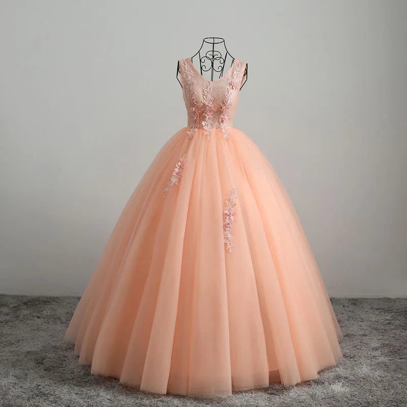 Vanessa peach gown