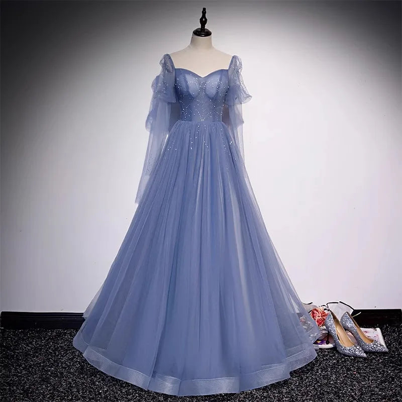form fitting wedding dresses Beautiful Form-Fitting Dress with Long Sleeves and Full Skirt Exclusive Designer Gown color:BROWN Long, strapless gray/blue bridesmaid